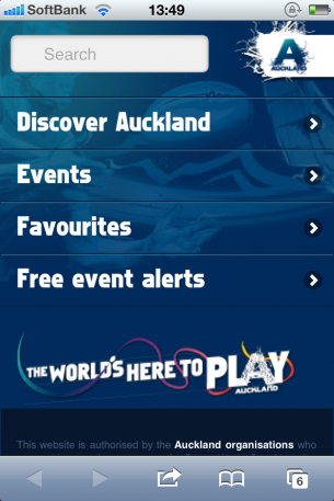 iPhoneWebデザイン Auckland 2011